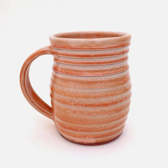 Orange Coffee Mug: 30 Oz Handmade Oversized Ceramic Pottery Cup - Etsy