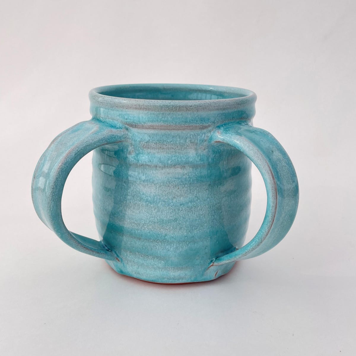 Large Washing Cup, Turquoise Jewish Ceramic Netilat Yadayim Cup, Judaica Pottery Negel Vasser - Etsy