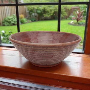 Ceramic Serving Bowl. Terracotta Handmade Bowl, Brick Red Carved Pottery  Bowl, Earthenware Siena Red Bowl
