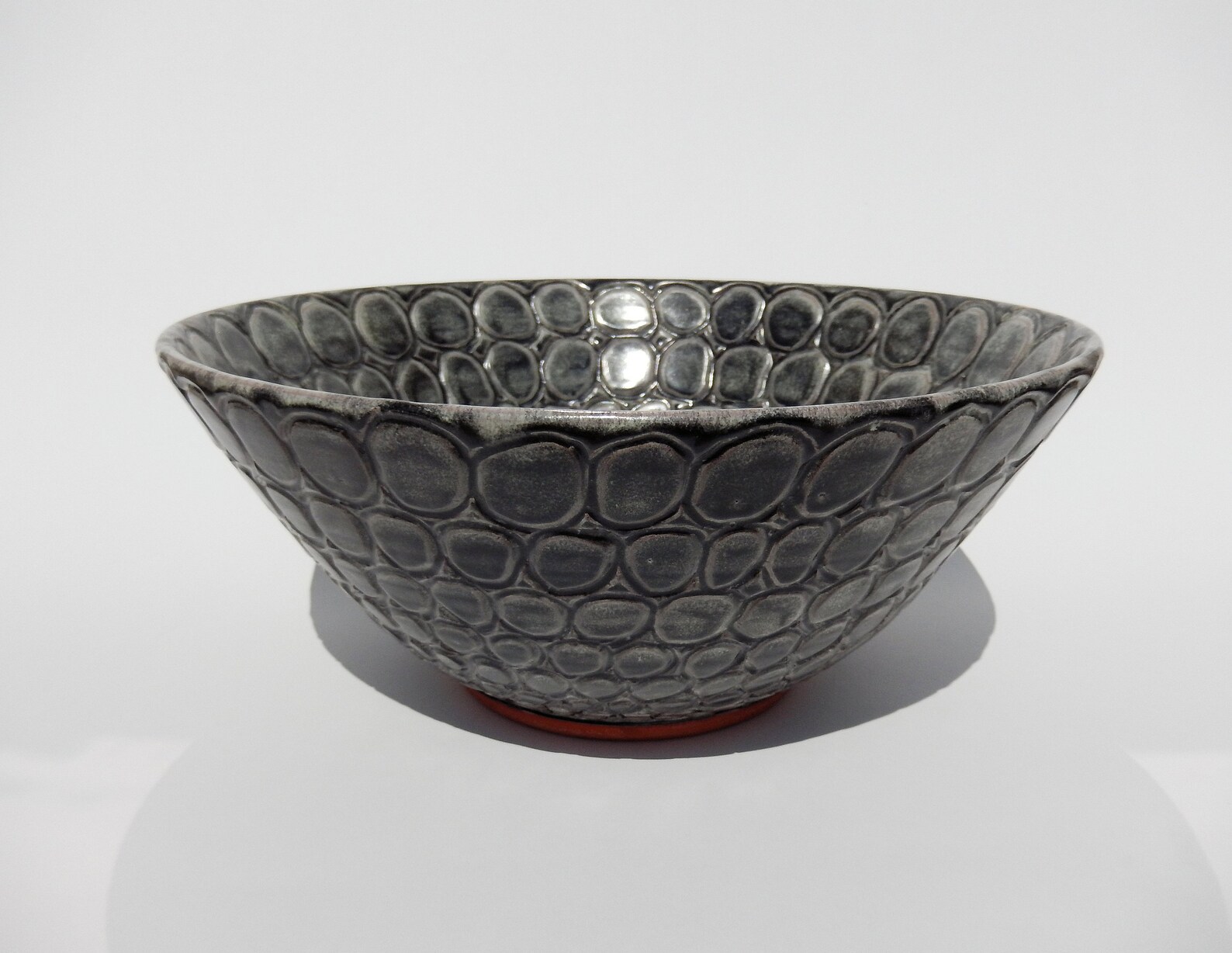 Black Large Bowl Ceramic Charcoal Black Bowl Decorative Etsy