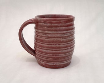 Brown Coffee 16 Ounce Mug, Ceramic Handmade Brick Red, Handmade Pottery Coffee Mug, Glazed Terracotta Neutral Colored Coffee Cup