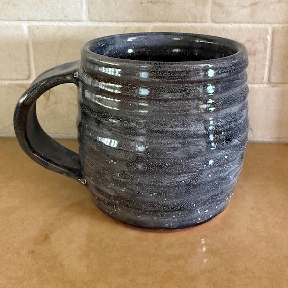 Handmade Charcoal Black Coffee Mug, Large 20-ounce Ceramic Coffee Mug - Etsy