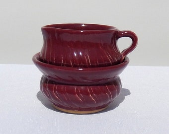 Mayim Achronim Set, Ceramic Red Sugar and Creamer