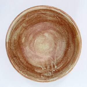 Pottery Decorative Bowl, Handmade Beige Brown Hand Carved Ceramic Bowl, One of a Kind Basket Inspired Design image 4