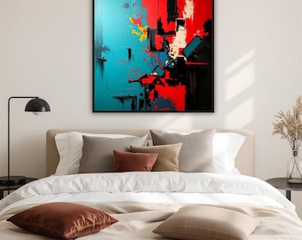 Abstract Canvas Print: Vibrant Modern Wall Art, Framed Decor