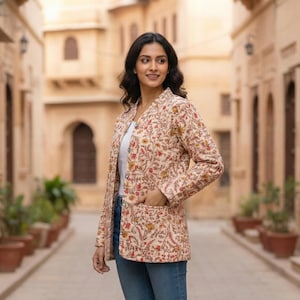 Veste matelassée en coton pour femme, manteau réversible à la mode