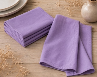 Lavender Linen Napkin, Soft Washed Linen Dinner Napkin, Purple Cloth Napkin, Rustic Table Decor, Farmhouse Wedding Napkin, Cloth Napkin