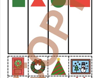 Cut and Paste winter/Christmas Activity worksheet