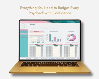 Seafoam Blush All-in-One Budget – Google Sheets (Digital Download)