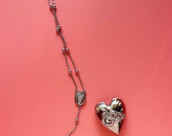 LDR Lana Style Stainless Steel Heart Necklace Locket Snake
