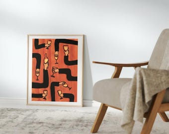 Cooking Hands Print | Kitchen Wall Art, Chef Print, Kitchen Prints, Funny Kitchen Poster, Pantry Art, Printable Wall Art