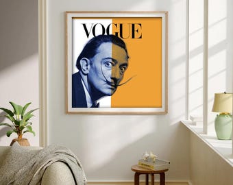 Vogue Pop Art Print | Salvador Dali Wall Art | Modern Minimalist Poster | Abstract Art | Contemporary Digital Download |