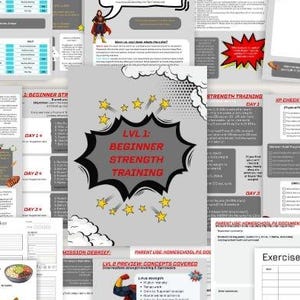 Teen Krafttraining Workbook - Stufe 1 Gesundheit & Fitness (PDF Download)