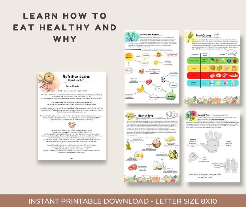 Kids Nutrition Workbook Ages 9–12 | Healthy Eating Curriculum ...