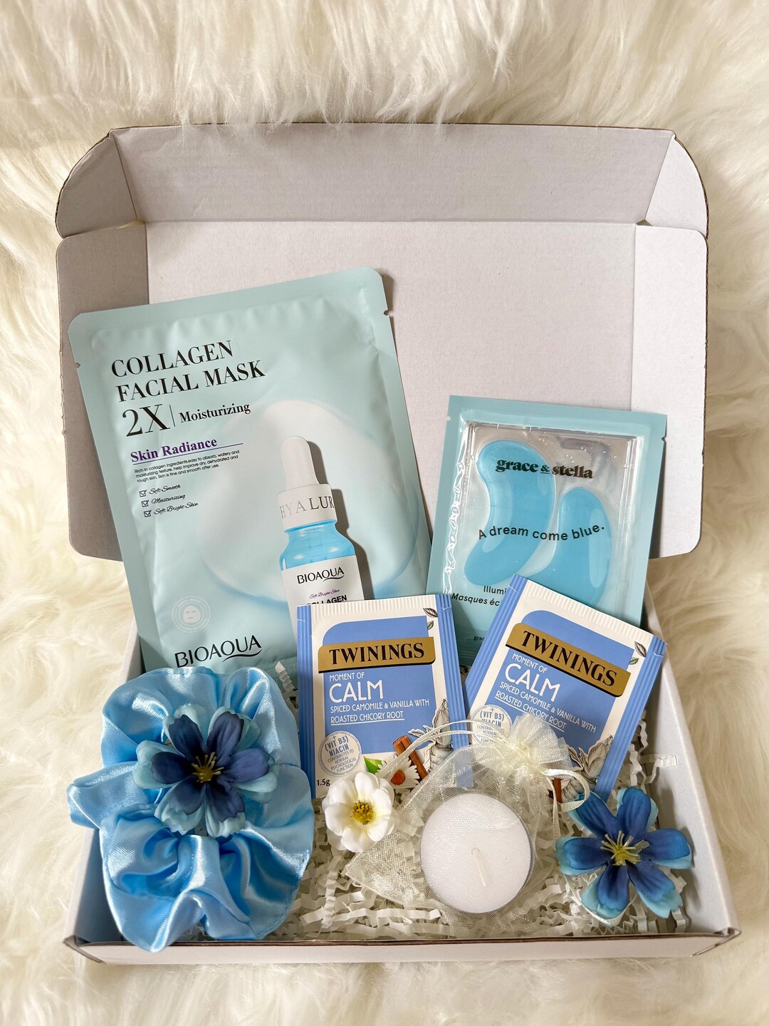 Bride to Be 'something Blue' Pamper Box – Self Care Spa Gift Set for ...
