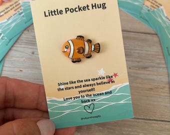Ocean Resin Pocket Hug Charm, Mermaid, Turtle, Dolphin, Whale, Jellyfish Keepsake Gift