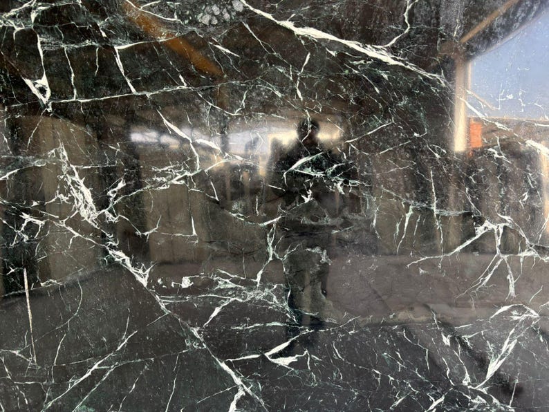 Modern Black Spider Marble Dining Table | Luxury Black & White Veined ...