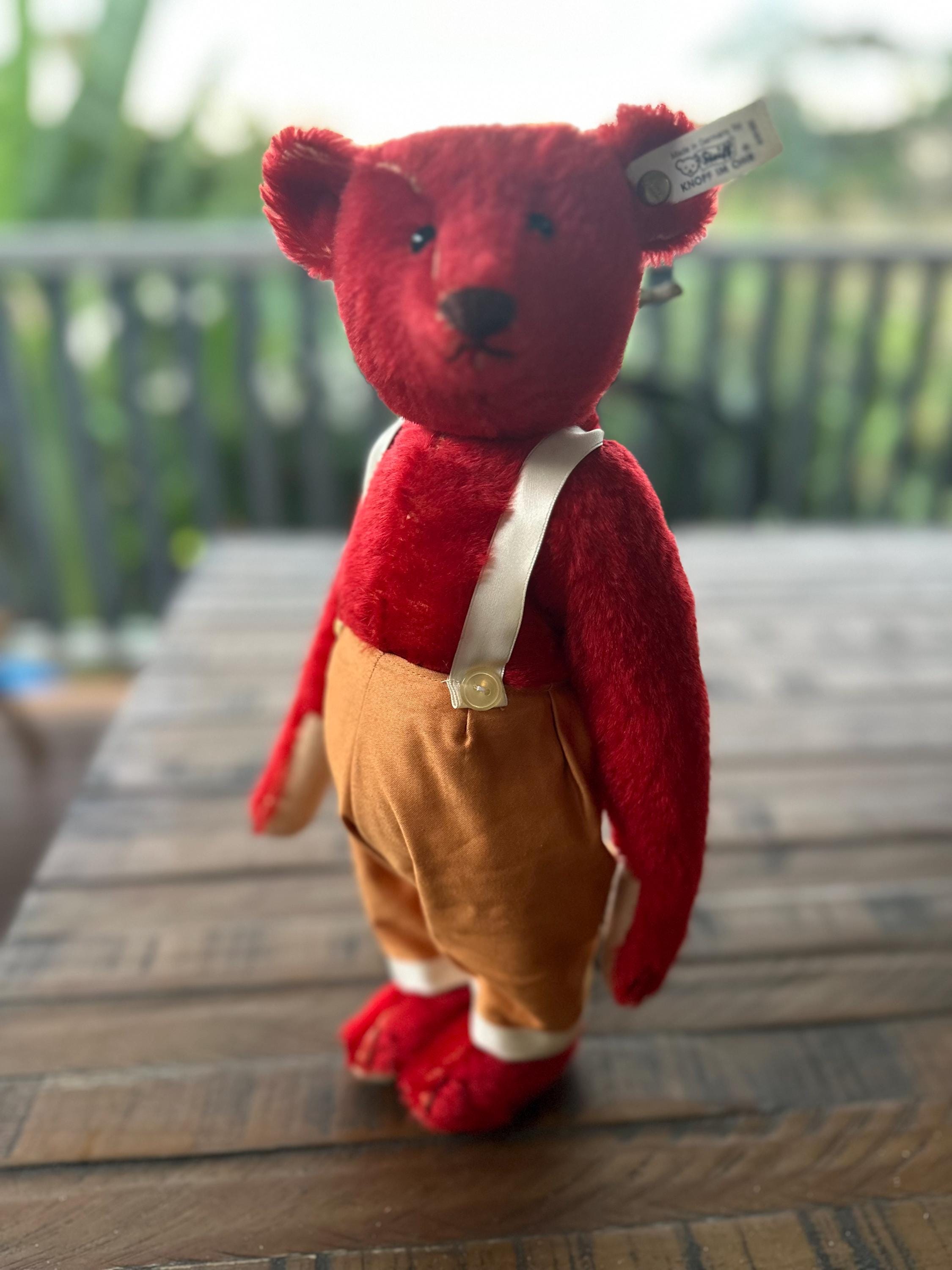 Steiff アルフォンゾ Beautiful Vintage LE Steiff Alfonzo Red Mohair Teddy Bear. For