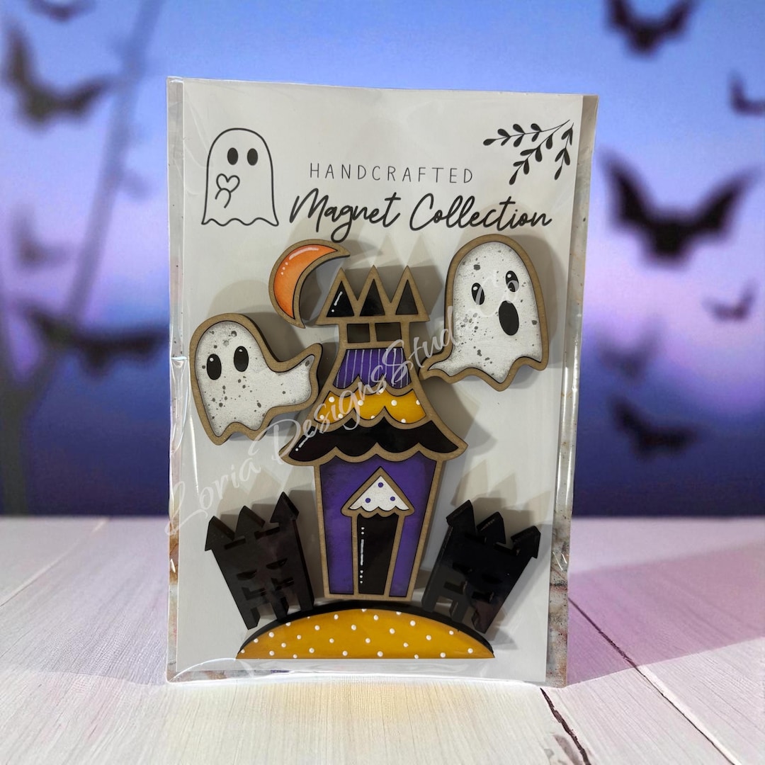 Ghost Magnets Spooky Halloween Haunted House, Ghost Magnets, Fence Magnets, Crescent ...