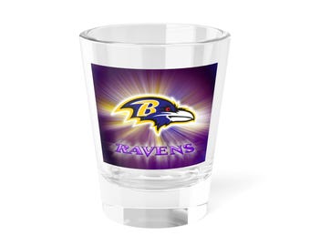 Vaso de chupito con el logo de los Baltimore Ravens / 44 ml (1.5 oz) Espíritu de equipo