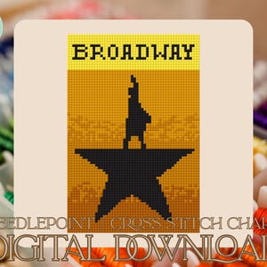 Kreuzstich Stickmuster mit Haken und Herz-Anhänger in verschiedenen Größen und Farben