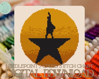 Hamilton Needlepoint/Cross Stitch Pattern -PDF (Digital Download)