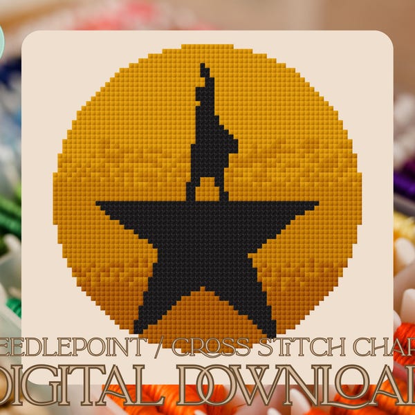 Schema punto croce/punto ricamo Hamilton - PDF (download digitale)
