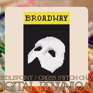 Phantom Broadway Program Nadelspitze/Kreuzstichmuster - PDF (Digitaler Download)