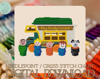 Patrón de punto de cruz/bordado para niños pequeños - PDF (Descarga digital)