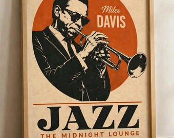 MILES DAVIS Live in New York REIMAGINED Jazz Art Print Poster A3