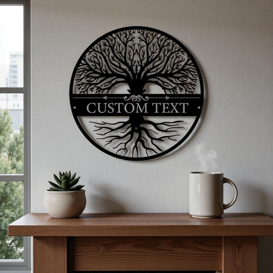 Personalized Tree of Life Metal Sign | Custom Family Name Wall Art - Etsy