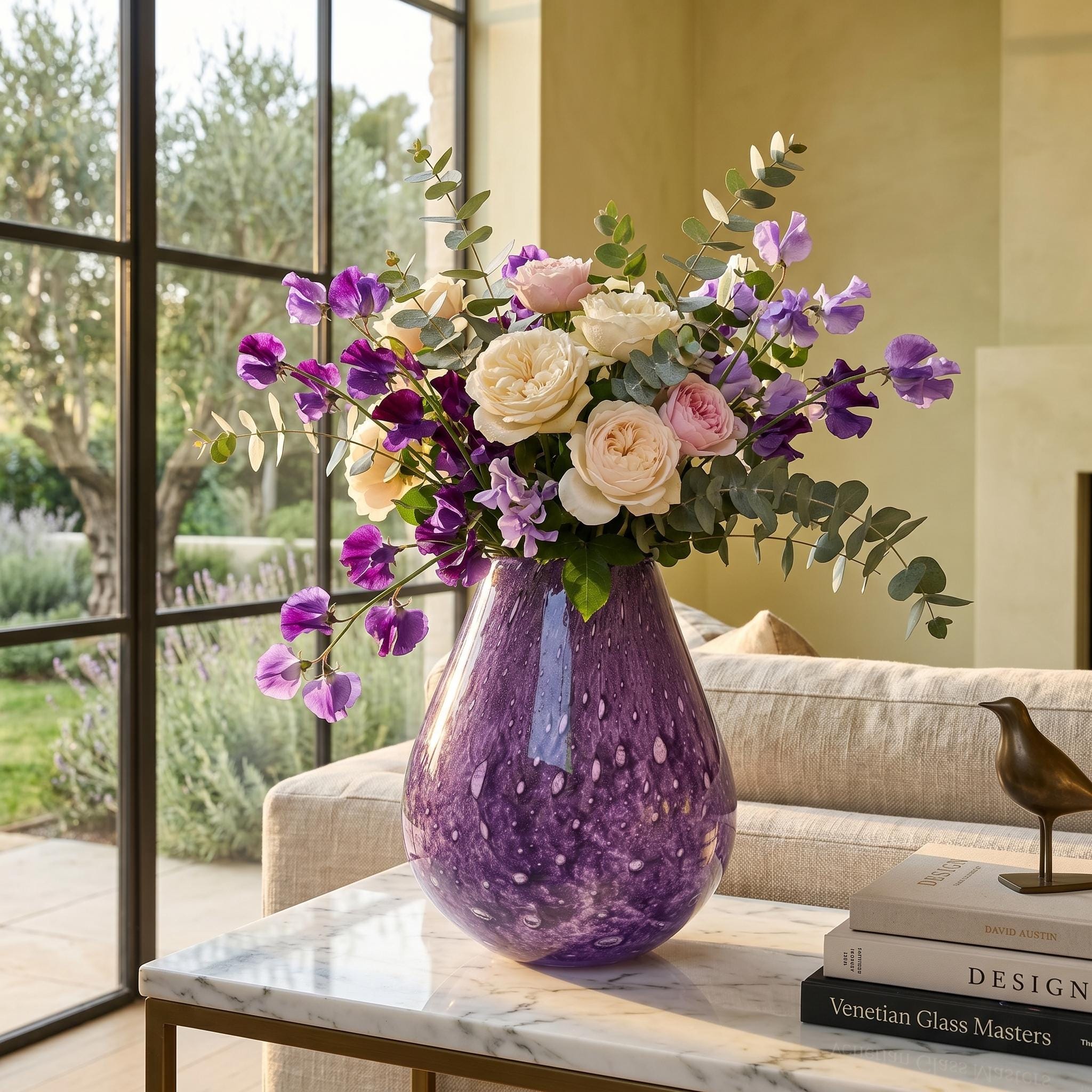 Murano Purple Vase - Etsy Singapore