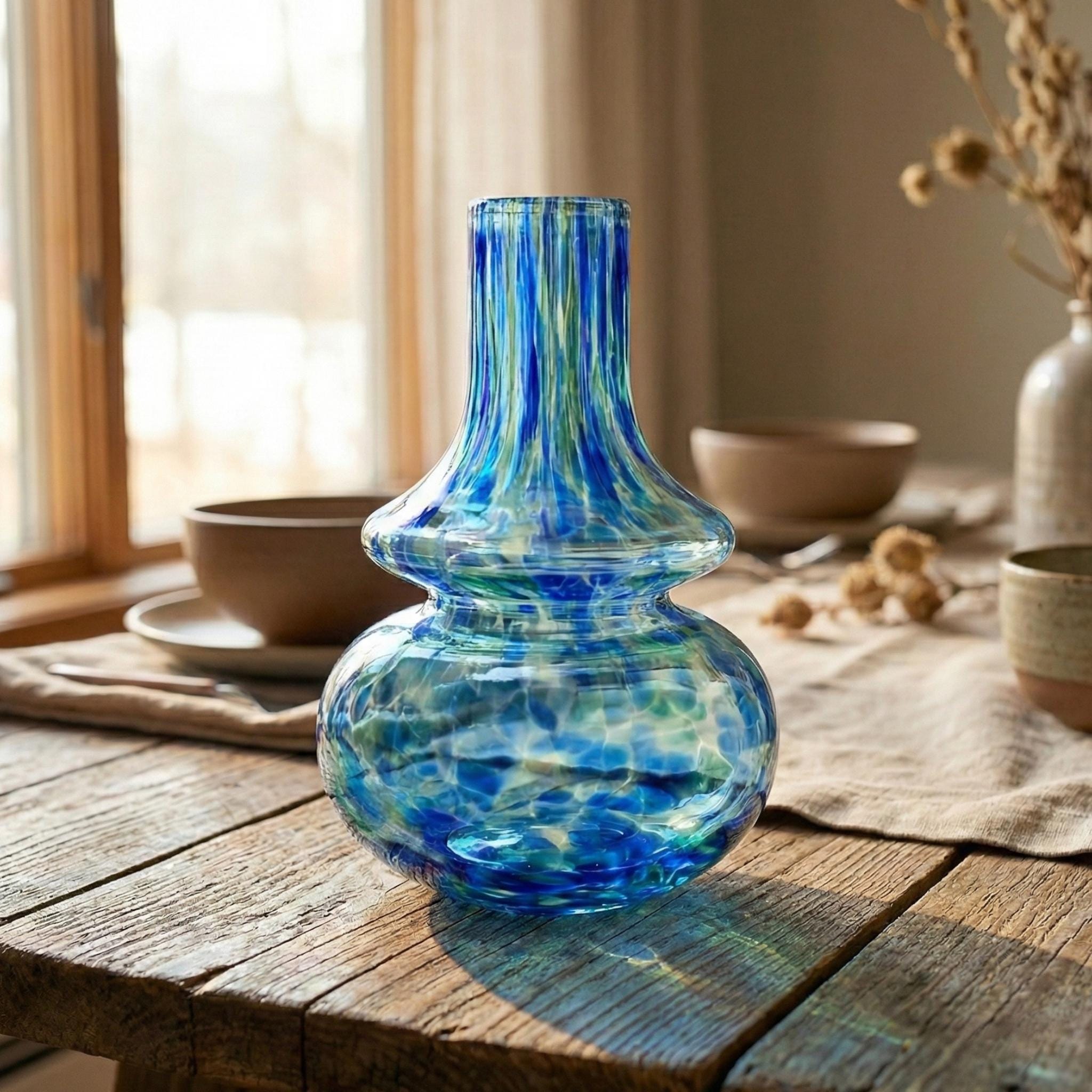 Blue murano vase - Etsy 日本