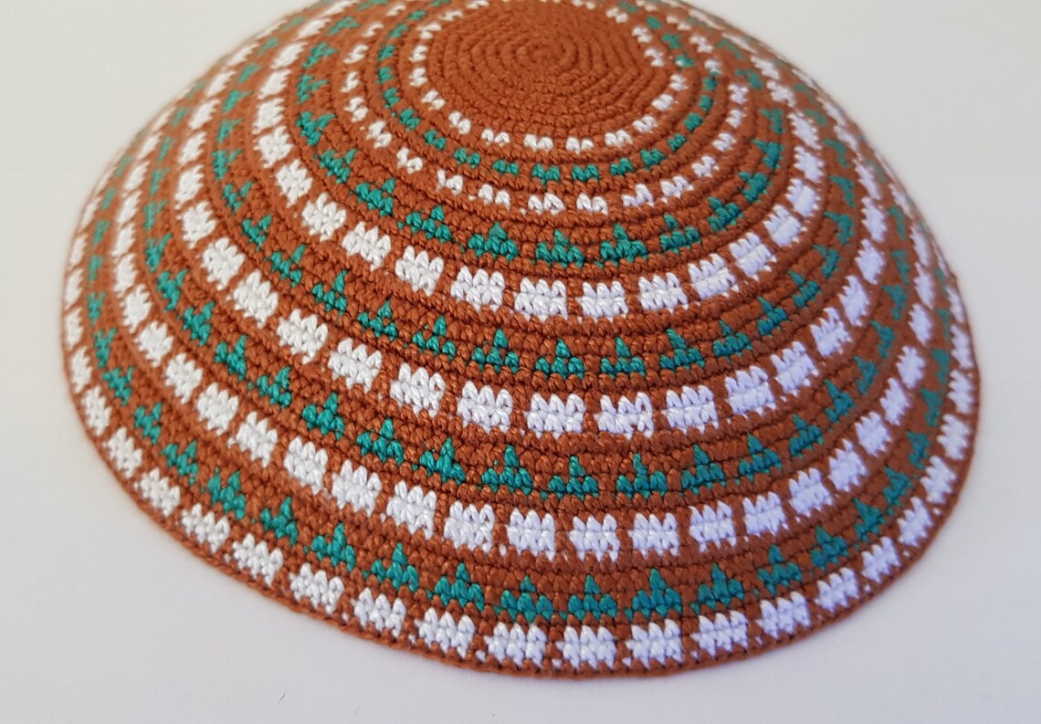 Crochet Kippah Knit Yarmulke 16cm Yarmulke Handmade Etsy