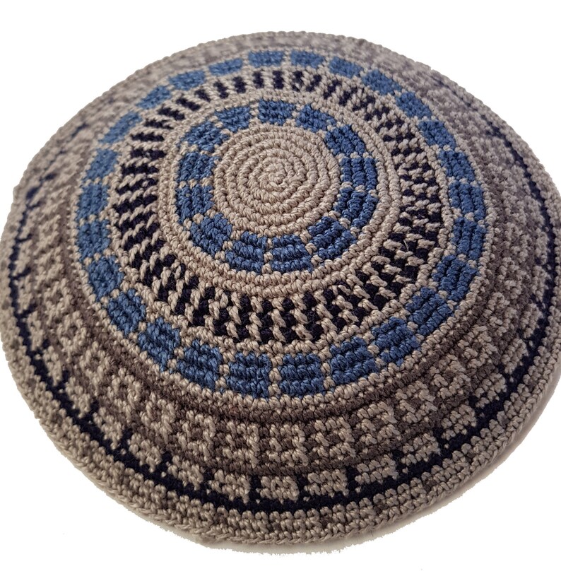 Kippah Jewish Kipa Hand Knit Kippot Vog 14cm Judaica Crochet Etsy