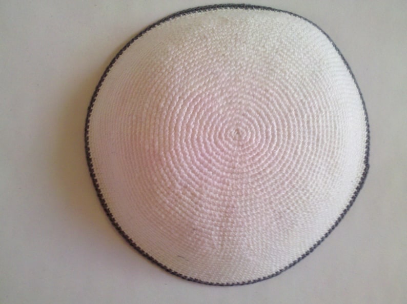 Kippah Jewish Kipa Hand Knit Kippot Vog 14cm Judaica Crochet Yarmulke Hand made Kipa #A1488