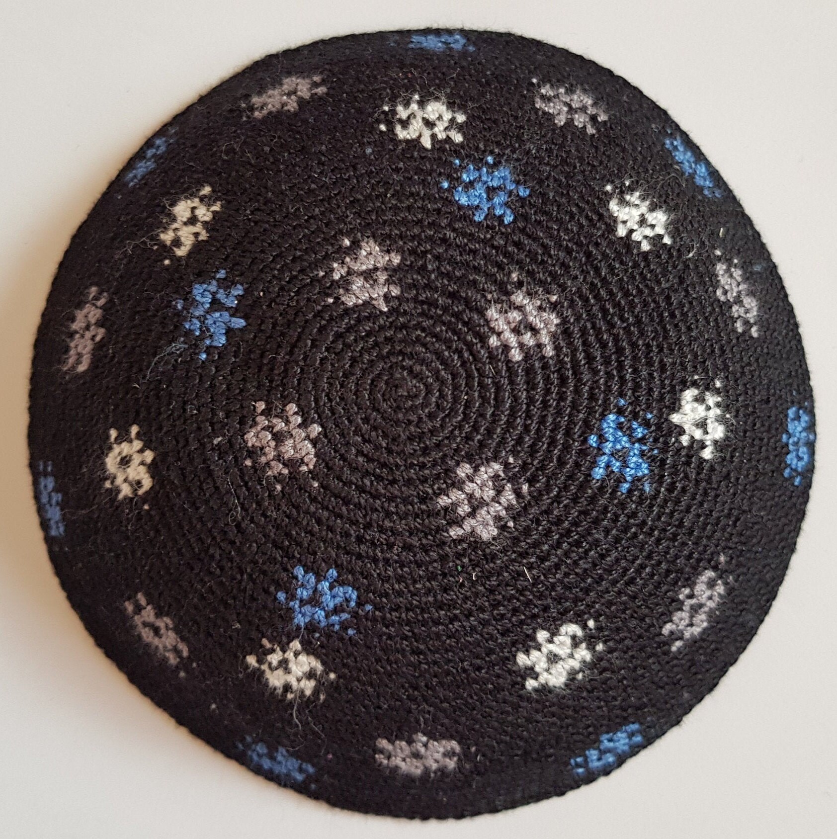 Kippah Judío Kipa Tejido a Mano Kippot Vog 16cm Judaica Crochet