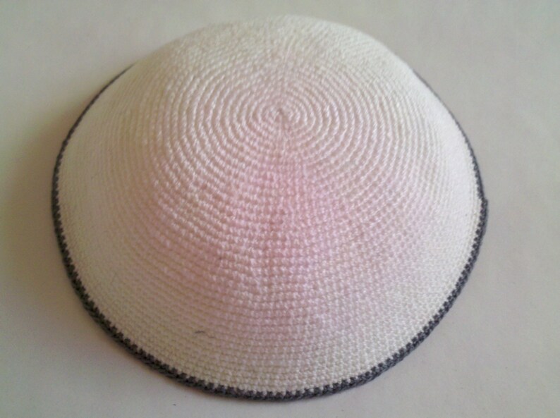 Kippah Jewish Kipa Hand Knit Kippot Vog 14cm Judaica Crochet Yarmulke Hand made Kipa #A1488