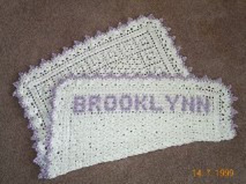 New Crocheted Personalized Sweet Dreams Baby Afghan-Custom Made