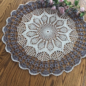 New crocheted elegant doily 20 inches across
