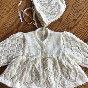 New hand knit baby layette 0-3 months