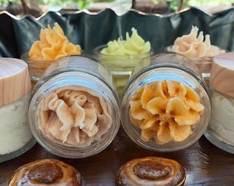 Handmade Cinnamon Roll Whipped Sugar Scrub: Shea Butter