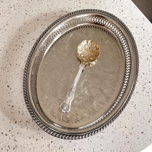 Vintage Sheffield Silver-Plated Berry Serving Spoon