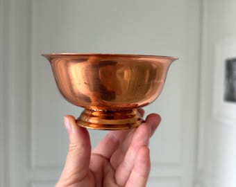 Vintage Copper Pedestal Bowl Coppercraft Guild