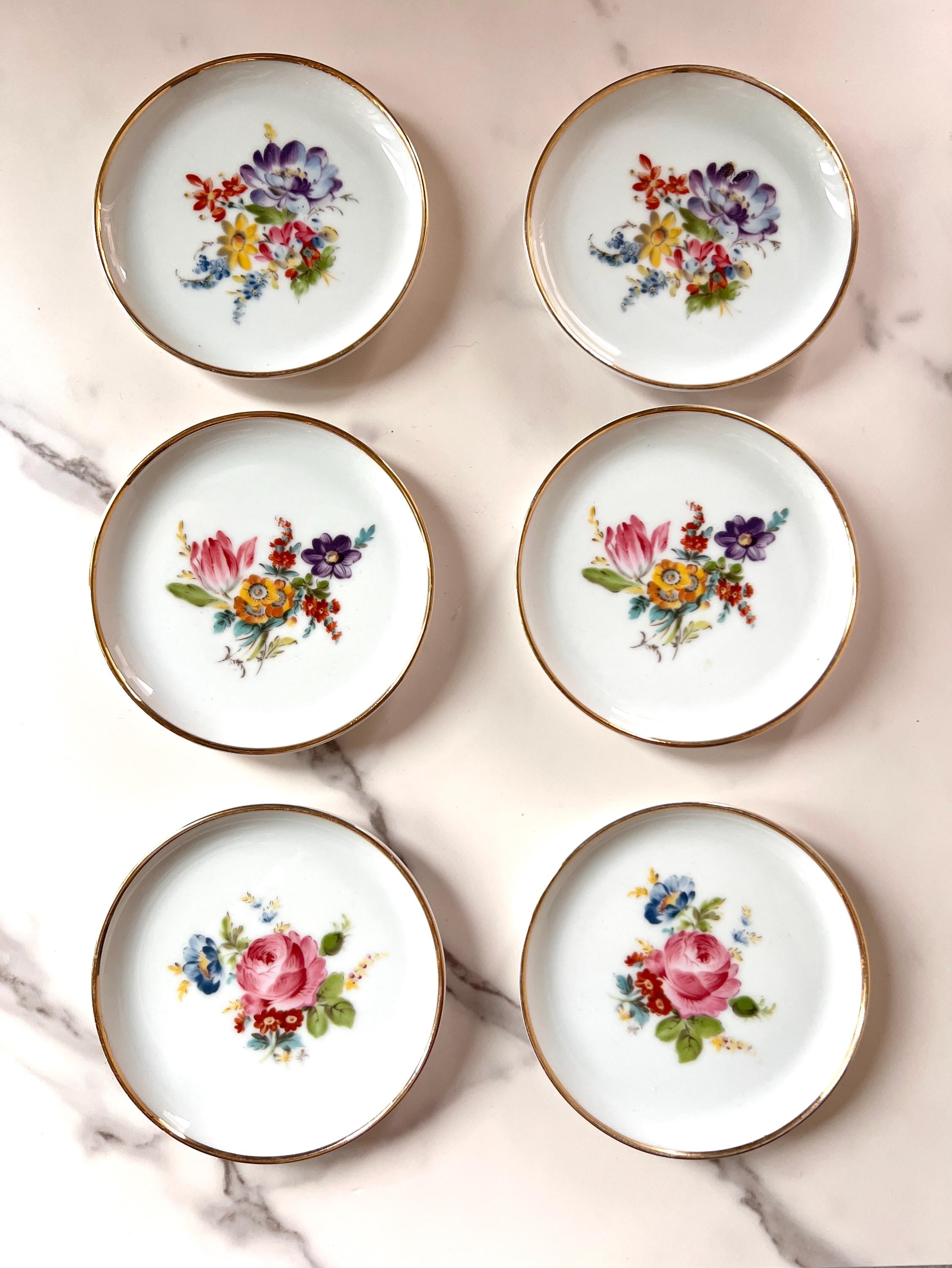 Vintage Kaiser Porcelain Small Plates, Floral Trinket Dishes, Jewelry…