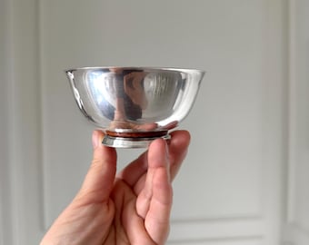 Vintage Silver-Plated Bowl Paul Revere Style Petite Footed Bowl 4 inches