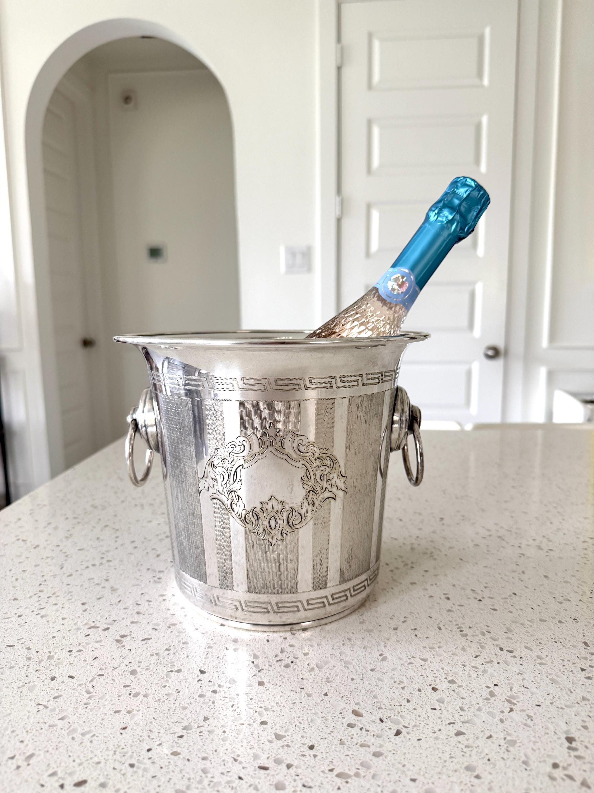 イギリスヴィンテージ　シルバープレート　ワインクーラー　英国　銀メッキ Vintage Silver Plated Wine Cooler - Etsy