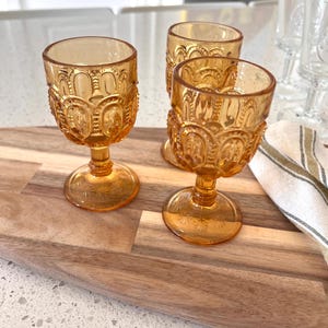 バーベキュー・調理用品 Vintage Amber Moon and Stars Goblets