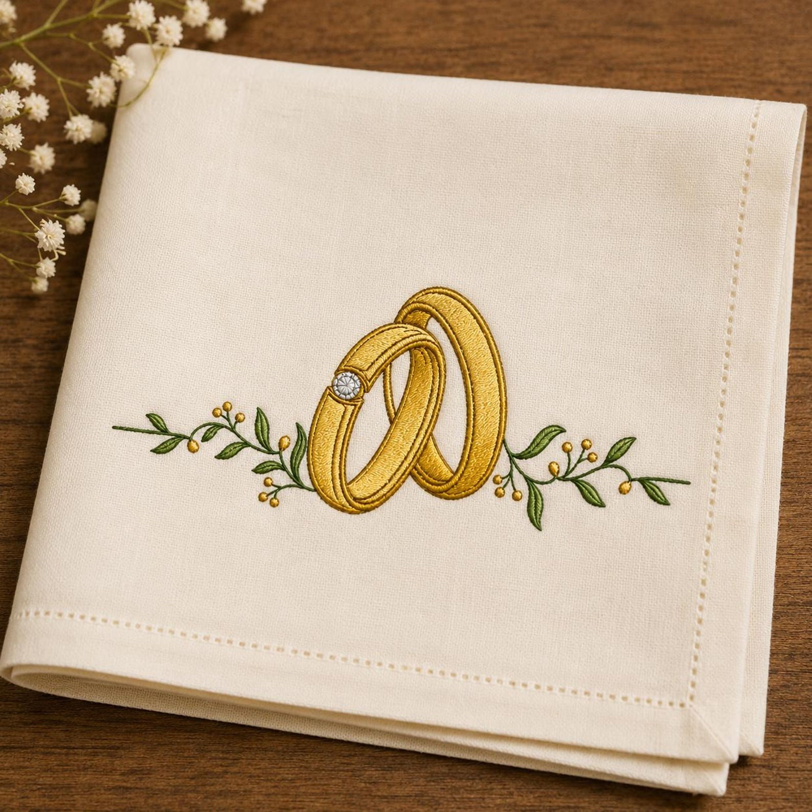 Wedding Rings Embroidery Design, Marriage Machine Embroidery File ...