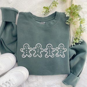 Gingerbread Man Machine Embroidery Design: Christmas Stitch File, Machine Embroidery Files, Winter Embroidery File,Instant Download